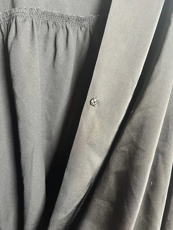 Lands' End Black Satin Surplice Bodysuit Top Size: 12 - Picture 11 of 14